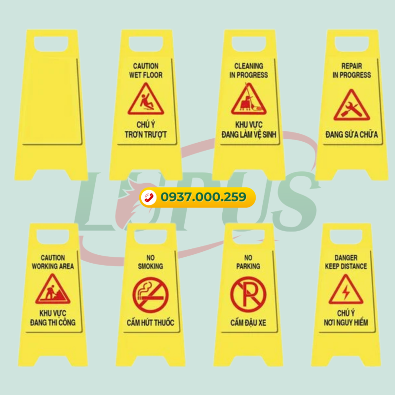 Biển nhựa cảnh báo chữ A tại Đà Nẵng - Công ty TNHH Lupus Việt Nam - 0937.000.259